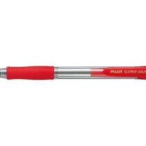 Pilot Boligrafo de Bola Retractil SuperGrip - Punta Redonda 1.0mm - Trazo 0.27mm - Tinta de Aceite - Grip Ergonomico - Color Rojo