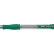 Pilot Boligrafo de Bola Retractil SuperGrip - Punta Redonda 1.0mm - Trazo 0.27mm - Tinta de Aceite - Grip Ergonomico - Color Verde