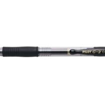 Pilot Boligrafo de Gel G2 Rollerball Retractil - Recargable - Punta de Bola Redonda 0.7mm - Trazo 0.32mm - Grip Ergonomico - Color Negro