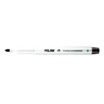 Milan Rotuladores para Pizarra Blanca con Punta Redonda - Punta 3.7 mm - Tinta a Base de Alcohol - Borrable en Seco - Color Negro