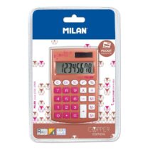 Milan Pocket Copper Calculadora 8 Digitos - Calculadora de Bolsillo - Tacto Suave - 3 Teclas de Memoria y Raiz Cuadrada - Color Rosa