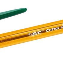 Bic Cristal Original Fine Boligrafo de Bola - Punta Redonda de 0.8mm - Trazo de 0.30mm - Tinta con Base de Aceite - Translucido - Color Verde