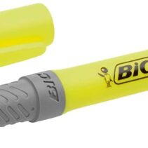 Bic Highlighter Grip Marcador Fluorescente - Tinta con Base de Agua - Punta Biselada - Trazo entre 1.60 y 3.30 mm - Color Amarillo