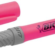 Bic Highlighter Grip Marcador Fluorescente - Tinta con Base de Agua - Punta Biselada - Trazo entre 1.60 y 3.30 mm - Color Rosa