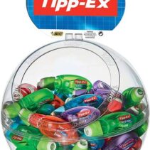 Tipp-Ex Micro Tape Twist Expositor 60 Cintas Correctoras 5.00mm x 8m - Cabezal Rotativo - Escritura Instantanea - 4 Colores