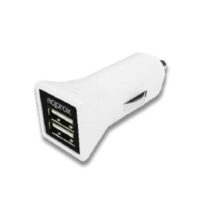 Approx Cargador USB para el Coche - 5V/3.1A de Salida - 12V/24V de Entrada - Máxima Compatibilidad con todos los dispositivos - Color Blanco