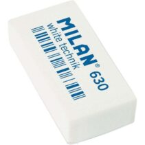 Milan Nata 630 Goma de Borrar Tecnica - Rectangular - Plastico - Suave - Envuelta Individualmente - Color Blanco