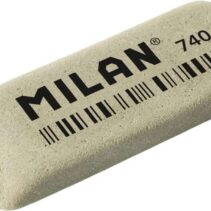 Milan 740G Goma de Borrar Abrasiva Biselada - Flexible - Miga de Pan - Caucho - Color Gris