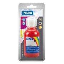 Milan Botella de Tempera 125 ml - Secado Rapido - Tapon Dosificador - Mezclable - Color Rojo Bermellon