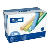 Milan Pack de 100 Tizas - Redondas - No Contienen Caseina - Colores Surtidos