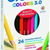 Giotto Colors 3.0 Pack de 24 Lapices Hexagonales de Colores - Mina 3 mm - Madera - Colores Surtidos