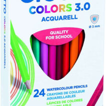 Giotto Colors Acquarell 3.0 Pack de 24 Lapices Triangulares de Colores Acuarelables - Mina 3 mm - Madera - Colores Surtidos