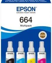 Epson 664 Pack de 4 Botellas de Tinta Originales C13T664640