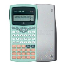 Milan M240 Calculadora Cientifica 10+2 Digitos - Pantalla de 2 Lineas - 240 Funciones Integradas Incluyendo 124 Cientificas - Carcasa Protectora - Color Turquesa