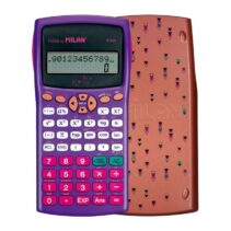 Milan M240 Calculadora Cientifica Copper 10+2 Digitos - Pantalla de 2 Lineas - 240 Funciones Integradas Incluyendo 124 Cientificas - Carcasa Protectora Estampada - Color Violeta