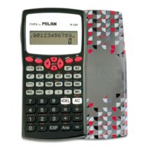 Milan M240 Calculadora Cientifica 10+2 Digitos - Pantalla de 2 Lineas - 240 Funciones Integradas Incluyendo 124 Cientificas - Carcasa Protectora Estampada - Color Negro