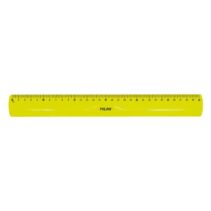 Milan Regla Flexible y Resistente - Longitud 30cm - Color Amarillo Translucido