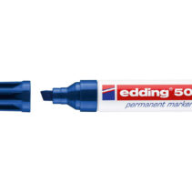 Edding 500 Rotulador Permanente - Punta Biselada - Trazo entre 2 y 7 mm. - Recargable - Secado Instantaneo - Color Azul