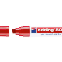 Edding 800 Rotulador Permanente - Punta Biselada - Trazo entre 4 y 12 mm. - Recargable - Secado Instantaneo - Color Rojo