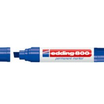 Edding 800 Rotulador Permanente - Punta Biselada - Trazo entre 4 y 12 mm. - Recargable - Secado Instantaneo - Color Azul