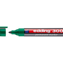 Edding 300 Rotulador Permanente - Punta Redonda - Trazo entre 1.5 y 3 mm. - Tinta Casi Inodora - Capuchon con Clip - Secado Rapido - Color Verde