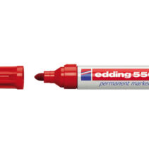 Edding 550 Rotulador Permanente - Punta Redonda - Trazo entre 3 y 4 mm. - Recargable - Secado Rapido - Color Rojo