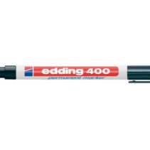 Edding 400 Rotulador Permanente - Punta Redonda - Trazo 1 mm. - Recargable - Secado Rapido - Color Negro