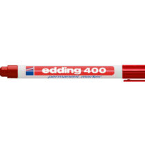 Edding 400 Rotulador Permanente - Punta Redonda - Trazo 1 mm. - Recargable - Secado Rapido - Color Rojo