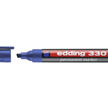 Edding 330 Rotulador Permanente - Punta Biselada - Trazo entre 1 y 5 mm. - Tinta casi Inodora - Capuchon con Clip - Secado Rapido - Color Azul