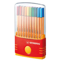 Stabilo Point 88 Pack de 20 Rotuladores de Punta Fina de Fibra - Trazo de 0.4mm. - Tinta con Base de Agua - Apto para Reglas y Plantillas - Colores Surtidos