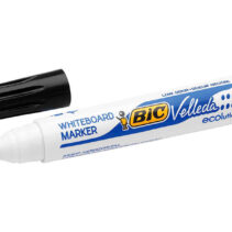 Bic Velleda 1701 ECOlutions Marcadores para Pizarra - Punta Redonda - Trazo de 1.5 mm - Tinta con Base de Alcohol - Ecologico - Borrado Optimo - Color Negro