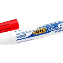 Bic Velleda 1701 ECOlutions Marcadores para Pizarra - Punta Redonda - Trazo de 1.5 mm - Tinta con Base de Alcohol - Ecologico - Borrado Optimo - Color Rojo