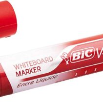 Bic Velleda Liquid Ink Marcador para Pizarra - Punta Media - Trazo 2.3mm - Tinta Liquida con Base de Alcohol - Color Rojo