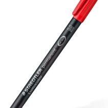 Staedtler Lumocolor 317 Rotulador Permanente - Punta Media Redonda - Trazo 1mm Aprox - Capuchon con Clip - Secado Rapido - Color Rojo