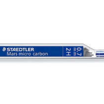 Staedtler Mars Micro Carbon 250 Tubo de 12 Minas de Grafito - Dureza 2H - Trazo 0.7mm - Alta Resistencia