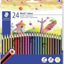 Staedtler Noris Colour 185 Pack de 24 Lapices Hexagonales de Colores - Fabricados en Wopex - Muy Resistentes - Madera de Fuentes Sostenibles - Colores Surtidos