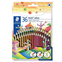 Staedtler Noris Colour 185 Pack de 36 Lapices Hexagonales de Colores - Fabricados en Wopex - Muy Resistentes - Madera de Fuentes Sostenibles - Colores Surtidos