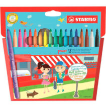 Stabilo Power Pack de 18 Rotuladores de Colores - Punta Media de 2mm - Tinta Lavable - Capuchon Ventilado - Colores Surtidos