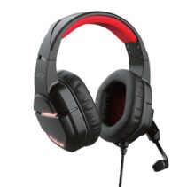 Trust Gaming GXT 448 Nixxo Auriculares con Microfono - Microfono Plegable - IlumInacion LED - Diadema Ajustable - Altavoces de 50mm - Cable Trenzado de 2.30m - Color Negro