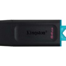 Kingston DataTraveler Exodia Memoria USB 64GB - USB 3.2 Gen 1 - Con Tapa - Enganche para Llavero - Color Negro (Pendrive)