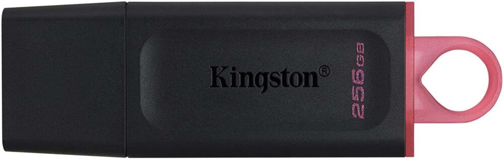 Kingston DataTraveler Exodia Memoria USB 256GB - USB 3.2 Gen 1 - Con Tapa - Enganche para Llavero - Color Negro (Pendrive)