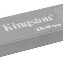 Kingston DataTraveler Kyson Memoria USB 64GB - 3.2 Gen 1 - 200 MB/s en Lectura - Diseño Metalico - Color Plata (Pendrive)