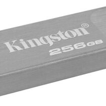 Kingston DataTraveler Kyson Memoria USB 256GB - 3.2 Gen 1 - 200 MB/s en Lectura - Diseño Metalico - Color Plata (Pendrive)