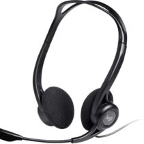 Logitech 960 Auriculares con Microfono USB - Microfono Plegable y Flexible - Controles en Cable - Cable de 2.40m - Color Negro