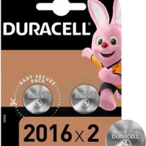 Duracell Pack de 2 Pilas Litio de Boton DL2016 3V - Tecnologia Baby Secure