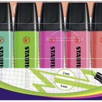 Stabilo Boss 70 Pack de 8 Marcadores Fluorescentes - Trazo entre 2 y 5mm - Recargable - Tinta con Base de Agua - Colores Surtidos