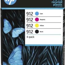 HP 912 Pack de 4 Cartuchos de Tinta Originales - 6ZC74AE