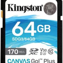 Kingston Tarjeta SDXC 64GB UHS-I U3 V30 Clase 10 170MB/s Canvas Go Plus