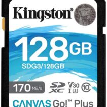 Kingston Tarjeta SDXC 128GB UHS-I U3 V30 Clase 10 170MB/s Canvas Go Plus