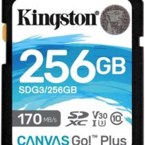 Kingston Tarjeta SDXC 256GB UHS-I U3 V30 Clase 10 170MB/s Canvas Go Plus